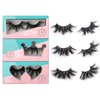 SY LASHES 25mm Mink Lashes 3D Real Mink Eyelashes Fluffy Dramatic False Eyelashes 6D Wispy Long Thick Handmade Luxury Volume Strip Eye Lashes (3 Pairs, Doll Honey Queen)