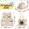 Haysandy 36 Pcs Explorer Costume Set Include Plastic Explorer Hats Jungle Party Vest Safari Tote Bag for Kids Outdoor Activity Jungle Party Supplies Favors Halloween Birthday Costume Party