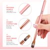 MAGIC ARMOR 3pcs Acrylic Nail Brush Set, Size 8/10/14 Acrylic Nail Brushes for Acrylic Application, Professional Acrylic Powder Brushes for Acrylic Powder Application, Nail Extension, 3D Nail Carving