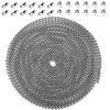 19 Feet Ceiling Fan Pull Chain Extender, Diameter 3.2 mm Stainless Steel Ball Chain, Lengthen Light Pull Chain Extension, Resist the Huge Pull and Rustproof Bead Chain (24 PCS Connector 2 Styles)