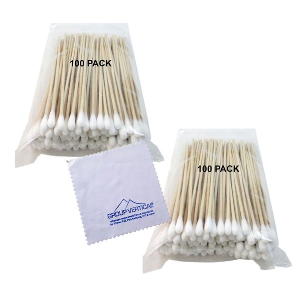 200 Pcs Cotton Swab Applicator Q-tip Swabs 6" Extra Long Wood Makeup Application