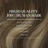 GOO GOO Clip in Hair Extensions Real Human Hair, 26inch 150g 9Pcs, 4/26/4 Balayage Chocolate Brown to Honey Blonde, Remy Human Hair Extensions Clip ins for Women, Natural Human Hair
