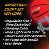 MindWare Glow Basketball Court Set with Bonus Solar-Powered Hoop Lights - Ages 5 and Up