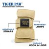 Tiger Paw Authentic Gymnastics Wrist Supports (Sold in Pairs) - Original Competition-Grade Gymnastics Wrist Guards, Wrist Support Braces, Adjustable, Made in USA Hand Wraps (Sand - Extra Small)