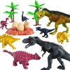 TEMI Dinosaur Truck Toy for Kids 3-5 Years, Triceratops Transport Car Carrier with 8 Dino Figures, Activity Play Mat, Dino Eggs and Trees, Capture Jurassic Dinosaurs Play Set for Boys and Girls