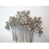 Generic Crystal leaves and flowers silver hair comb barrette clip bridal clip- Silvr, 1
