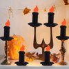 Cinnvoice 6 Pcs Honeycomb Paper Decorations - Magnetic Halloween Centerpieces & Reusable Table Decorations for Indoor/Outdoor Parties