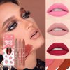 New Matte Lipstick Set,3 Colors Natural Velvet Crayon Lipstick for Women Makeup,Non-sticky&Long Lasting 24 Hour Superstay Lip Gloss (Set C)