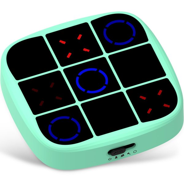 Tic Tac Toe Bolt Game, 4-in-1 Handheld Puzzle Game Console, Electronic Infinites Tic Tac Toes Bolt Travel Games for Educational and Memory Growth, Portable Fidget Toy Board Games for Kids and Adults