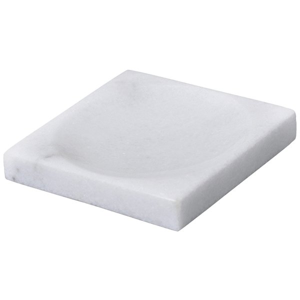 CraftsOfEgypt White Marble Soap Dish - Polished and Shiny Marble Dish Holder – Beautifully Crafted Bathroom Accessory