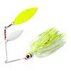 BOOYAH Glow Blade Spinner-Bait Bass Fishing Lure, Chartreuse White, Double Willow (3/8 oz), One Size, Model: BYGBW38616
