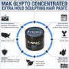 Glypto Blue (the Original) Concentrated Extra Hold Sculpting Hair Paste, Matte Finish, Water Base, Non Comedogenic, Won't Clog Pores