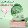 Arthaxi Hair Brush with Mirror, Compact Mirror and Mini Hair Brush Set, Folding Hairbrush for Women, Gifts for Women, Green