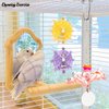 3Pcs Bird Swivel Wheel Rotating Toys, Bird Spinner Hanging Toys for Bird Cage, Chewing and Exercise Toys for Parakeets, Parrots, African Grey, Conure, Budgies, Cockatiel Enrichment Toy