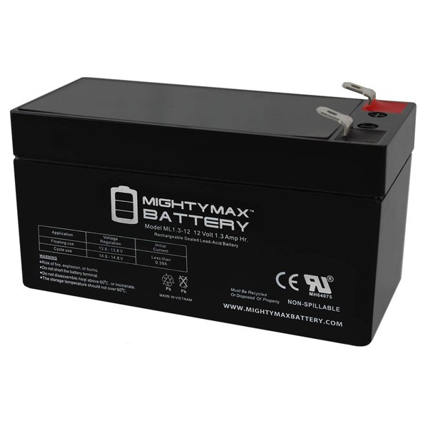 Mighty Max Battery 12V 1.3Ah Battery Replacement for CASIL CA1212, Tempest TR1.3-12