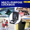 KeyGuard SL-591 Car Window Punch Button Lock Box, Black- Portable Key Storage Vault LockBox Fits House Keys, Car Keys, Fobs, Credit Cards/IDs + | Rideshare Keypad Safe Box, Digital Push Button Lock
