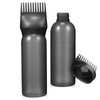 Healeved 2pcs Oil Comb Root Comb Applicator Bottles Hair Oil Applicator for Scalp Hair Dying Brush Squeeze Bottles Portable Hair Dye Applicator