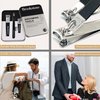 Brookstone Nail Clippers Set - Premium Stainless Steel Nail Clipper and Nail Cutter with Rubberized Non-Slip Grip, Includes Case and Tweezer, Two Nail Clippers for Precision Grooming
