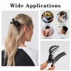 Ahoney 3.3" Flat Hair Clips for Women, 4Pcs Hair Lay Down Claw Clips for Thick/Thin Arcylic Hair Banana Clip French Hair Pin Hair Barrettes for Styling Hair Accessories for Women