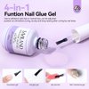 SAVILAND Gel Nail Kit Extra Short Square - Nail Drill Kit 500PCS Natural False Nail Tips For Acrylic Nails U V Nail Lamp Manicure Tools for Nail Extension Nail Art For Women Home DIY Nail Salon