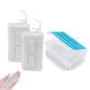 Holy Rose Portable Dental Floss Picks Dispenser 2Box,Travel Floss Storage Case with Adult Toothpicks Flosser Sticks 80 Count,Portable Floss Case for Oral Care Teeth Cleaning Perfect Tool (Whit)