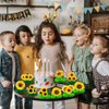 9Pcs Sunflower Birthday Party supplies set Honeycomb Centerpieces Double Sided Table Topper for Sunflower Birthday Party Decorations (Sunflower)