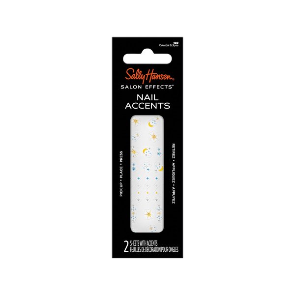 Sally Hansen Salon Effects Nail Accents, Celestial Eclipse, Nail Art Decals, Easy to Use, No Commitment, Use On Nail Polish or Bare Nails, Mix and Match
