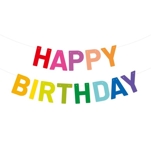 Happy Birthday Banner Pre-Strung Rainbow Birthday Party Decorations 9.84 Feet NO DIY Birthday Party Decor Event Favors and Supplies