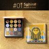 zeesea The British Museum Egypt Collection Eyeshadow Shimmer Matte Glitter 16 Colors Eyeshadow Palette (#010 QUEEN OF EGYPT)