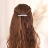 4Pcs Rhinestone Hair Clips Sparkly Hair Barrettes Pearl Silver Bling Hair Accessories for Wedding Crystal Hair Jewelry for Women Girls Prom