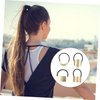 Beavorty 4pcs High Ponytail Hair Tie Zinc Alloy Ponytail Bands Punk Hair Rope Golden Ponytail Holder Decorative Ponytail Holder Rubber Hair Tie Elastic Cord Accessories Simple Girl