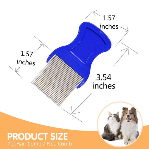 SKYPIA 2 Pack Head Hair Comb Double Sided Hair Comb Removal Dandruff Comb With Metal Teeth (Random)