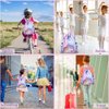 RHCPFOVR Drawstring Backpack for Kids - Mermaid Bags for Girls Mini Gym Dance Beach Swim Travel Bag With Two Water Bottle Holder