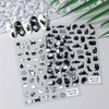 6 Sheets Cute Cartoon Nail Stickers Cat Dog Rabbit 3D Self-Adhesive Nail Decals Animal Design Nail Art Stickers Black White Kawaii Nail Art Supplies for Women Girls Kids DIY Nail Art Decoration