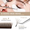 NATUHANA W Shaped Clover Eyelash Extension 5D Premade Fans 0.07mm L Curl 8-14 Mixed Tray Volume Lash Cluster W Lashes Supplies Lash Extensions (5D brown;0.07 L, 8-14 MIX)