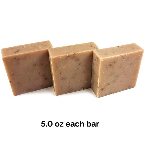 Handmade Fresh Goat's Milk Bar Soap (Oatmeal Honey, 3 bars (Economy Pack))