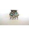 Generic Small/medium turquoise blue silver metal native western hair claw clip