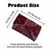 Sepniell Boho Headbands Leopard Turban Bandeau Headband Wide Knot Hair Scarf Stretch Stripe Fabric Head Wrap Floral Print Hair Bands Elastic Head Bands for Women and Girls Pack of 3 (C Elegant)