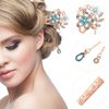 Frcolor Rhinestone Hair Stick, Chinese Hair Chopsticks Hairpin Chignon Pin (Blue)