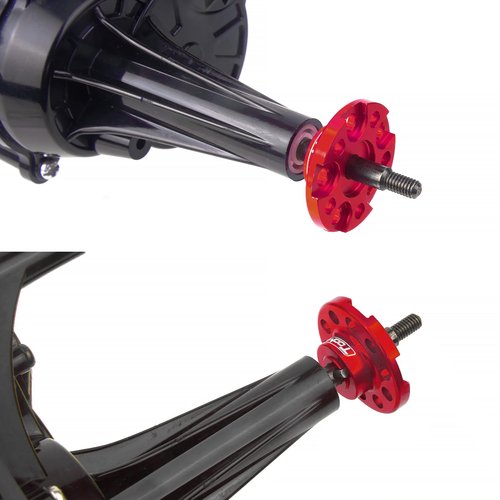 TOOMOD CW-01 Aluminum Rear Wheel Adapter Hub for Tamiya Lunch Box Chassis CW01 Upgrade Parts （Red）