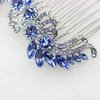 Faship Blue Crystal Hair Comb