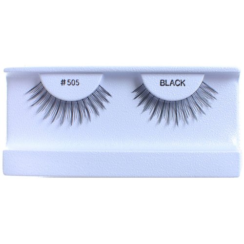 100 Pairs 100% Human Hair False Eyelashes Natural Black #505