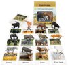 RUSON 12 Safari Animals Figures Toys with 12 Flash Cards, Realistic Mini Jungle Animal Figurines Cake Topper Party Supplies Montessori Animal Matching Game for Toddler Kids