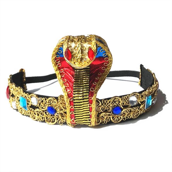 Generic Halloween Egyptian Headpiece Headband Gold Snake Goddess Headpiece Halloween Costume Accessories for Halloween Cosplay Goddess Snake Hair Accessories for Women Girls, Medium