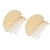 ericotry 2Pcs Charming Hair Comb Bump It Up Volume Inserts Bo Beehive Hair Base Insert Cushion Pad Hair Stick Bun Maker Hair Accessories for Women Lady Girl (Beige)