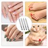 Metal Nail Files for Natural Nails, Mabor Stainless Steel Fingernail File with Pointed Tip Professional Double Sided Curved Nail Filer for Nails Travel Nail File with PU Leather Case
