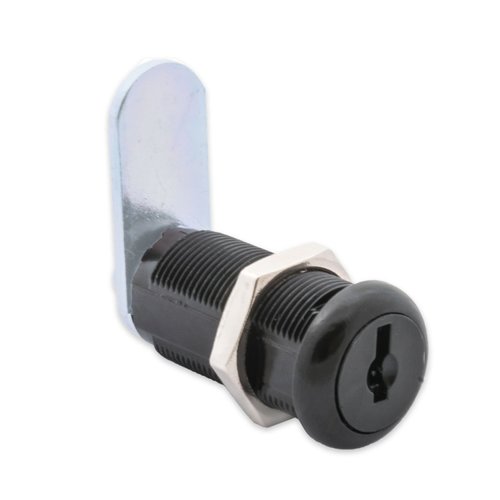 FJM Security 9100A-BLK-KD Disc Tumbler Cam Lock with 1-3/8" Cylinder and Black Finish, Keyed Different