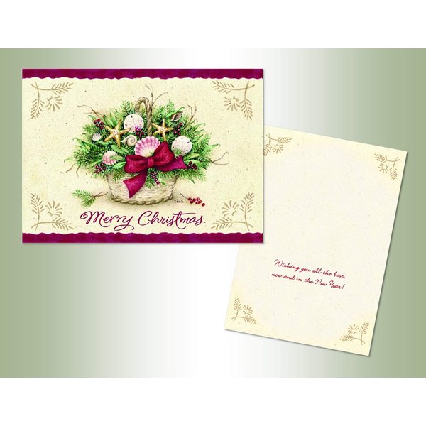 Performing Arts Full Color Inside Holiday Beach Basket Stationery Paper, 52596-18