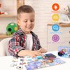 Puzzles for Kids Ages 4-8,Kids Puzzles in a Metal Box,Winter Princess Snowman Puzzles,Kids Boys Girls Learning Educational Puzzles Packed in Tin Box,60 Pieces