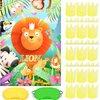 Pin The Crown on The Lion Game Birthday Party Supplies Party Games for Kids Boys Girls for Jungle Theme Birthday Party Favors Decorations Wall Home Room Decorations